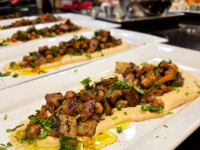 Indian-Inspired Aloo Chana on Hummus